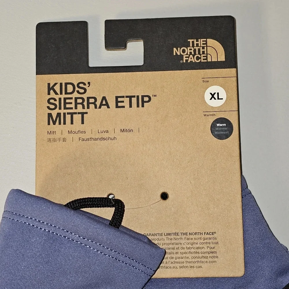 THE NORTH FACE Kids’ Sierra Etip Cave Blue Winter Mittens size Xlarge